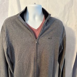 Armani Exchange Men's Gray Zipper Sweater XL